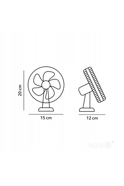 Kobi Ventilator de birou portabil VIENTO CLIP Negru