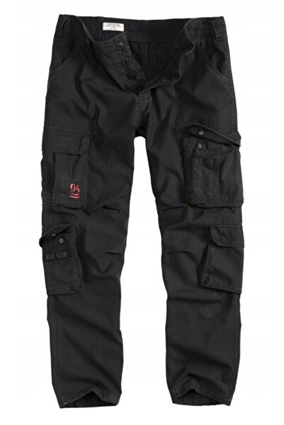 NO BRAND Pantaloni bărbați tactici de luptă, surplus aeropurtat, slim, negri, M