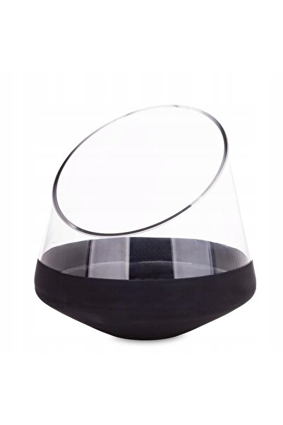 NO BRAND WAZON PENTRU FLORI DECORATIV DIN STICLĂ ELEGANT PENTRU CAMERĂ NEGRU ...