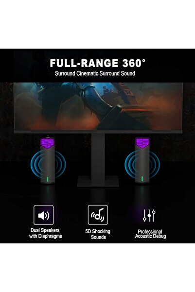 NO BRAND SMALODY 2 ÎN 1 BOXĂ BLUETOOTH CU ILUMINARE RGB SOUNDBAR DETAȘABIL