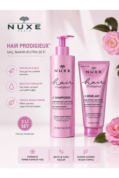 Nuxe Hair Prodigieux Saçları Besleyen ve Parlaklık Veren Bakım İkili Set