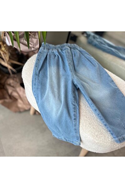 Little Mom's Store Balon Paça Kore Stil Unisex Jean Pantolon