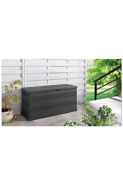 NO BRAND Ladă de grădină din plastic, 280 l, negru