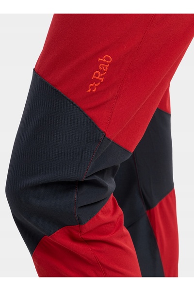 NO BRAND Pantaloni softshell de damă Rab Torque - Roșu Crimson 8 (XS)