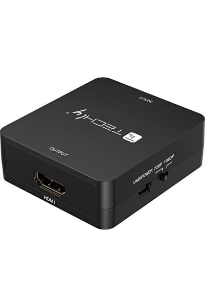 Techly Convertor 3x RCA la HDMI 1080p pentru video compozit AV și audio