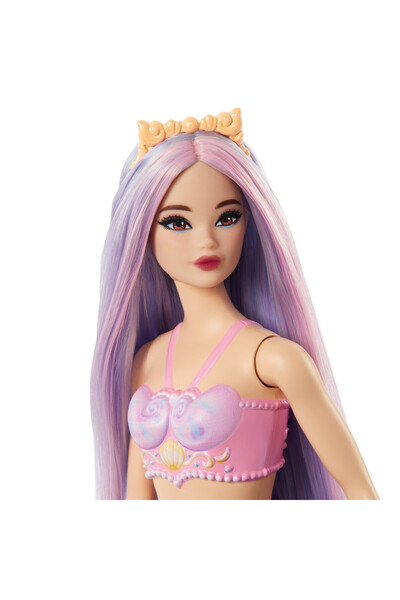 Barbie Păpușa Barbie. Sirenă cu coadă violetă HRR06