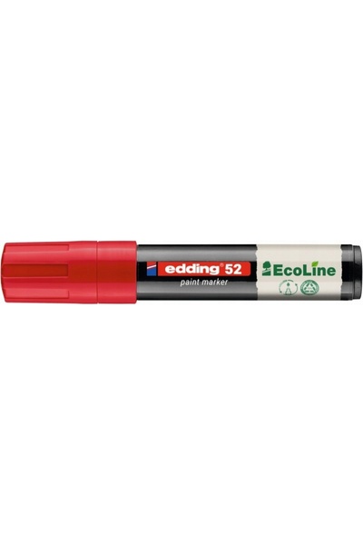 Edding Marker pe bază de ulei ROȘU EcoLine grosime 4-15mm sticlă plastic cauc...