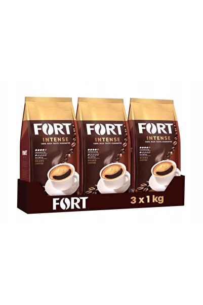 NO BRAND Set |   (FORT INTENSE) 3 x 1 kg Cafea boabe întregi Caracter și arom...