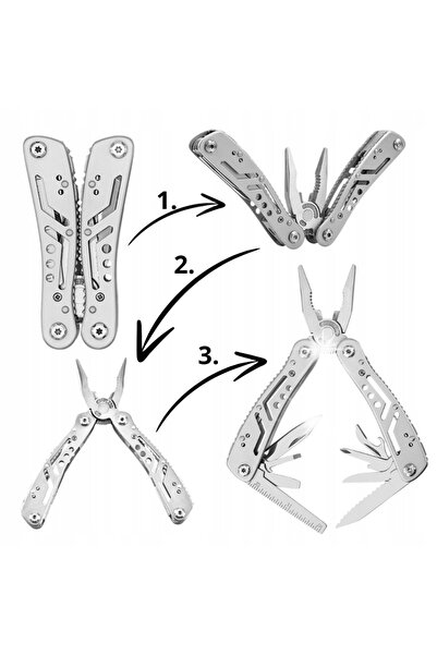 NO BRAND MULTITOOL 15 W 1 COMBINERKII CUȚIT USTENSILE CUTIE Călător MUL4