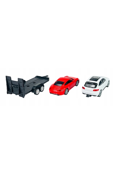 WELLY PACHET DE 2 PORSCHE MACAN TURBO S + PORSCHE 911 (991) CARRERA S 1:34 NOU