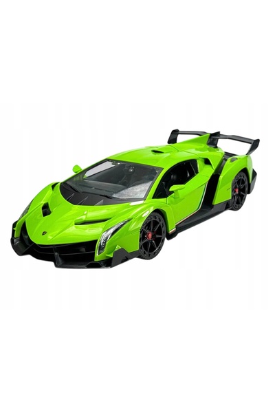 NO BRAND Mașină din aliaj Lamborghini Veneno verde 1:14 telecomandată cu baterie