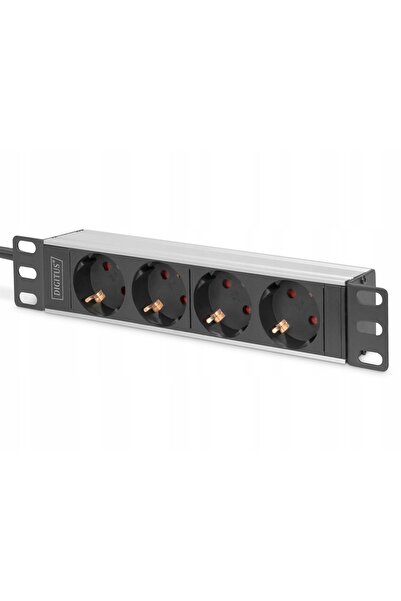 Digitus Prelungitor DN-95418 16A 4xSchuko 2m Aluminiu pentru dulap de 10 inch