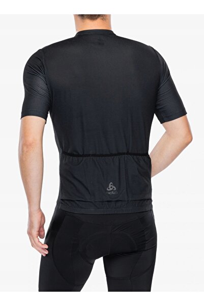 Odlo Tricou de ciclism esențial cu guler, mânecă scurtă, fermoar complet - ne...