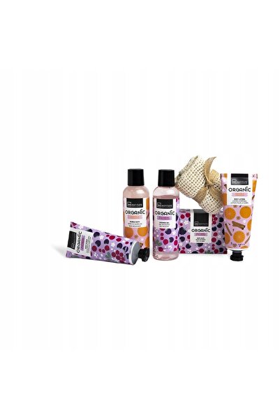 NO BRAND Set de 5 cosmetice cu fructe și scorțișoară + prosop Organic IDC INS...