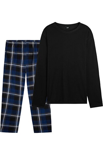 NO BRAND Set de pijamale moale pentru bărbați, bluză și pantaloni, LIVING XL,...
