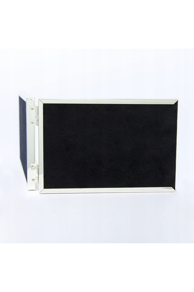NO BRAND Ramă metalică pentru 2 fotografii 10x15, argintie, orizontală