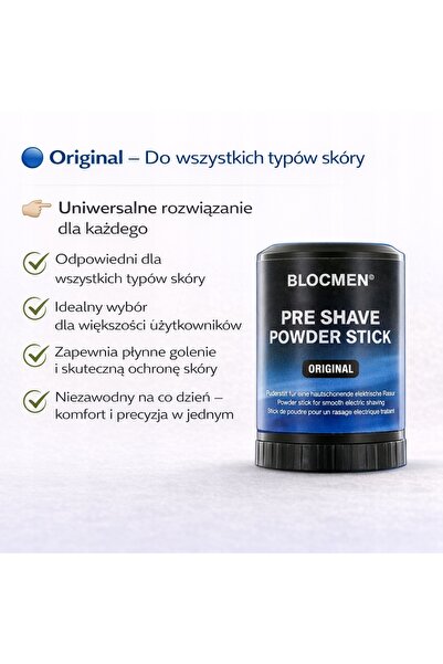NO BRAND BLOCMEN PUDRĂ PRE-BĂRBAȚITĂ PENTRU PIELI FĂRĂ IRRITAȚII SET 3x