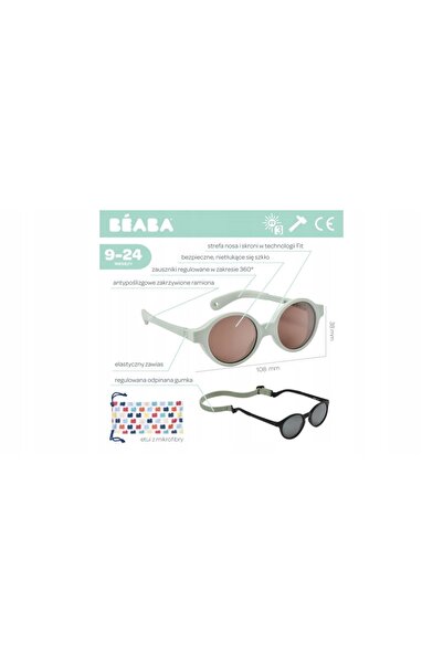 Beaba Ochelari de soare pentru copii 9-24 luni Joy - Verde ceață