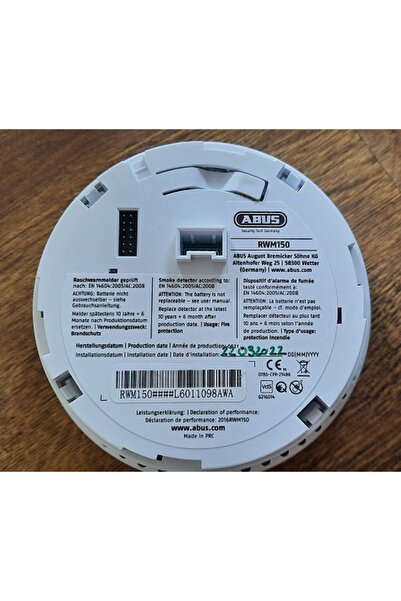 Abus Detector de fum RWM150 85 dB Alb