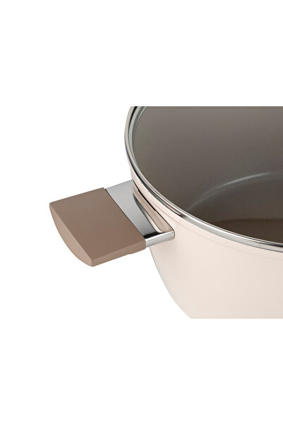 NO BRAND Oală din aluminiu Florina Mokka 26 cm, 4,8 l, cu strat ceramic, comp...