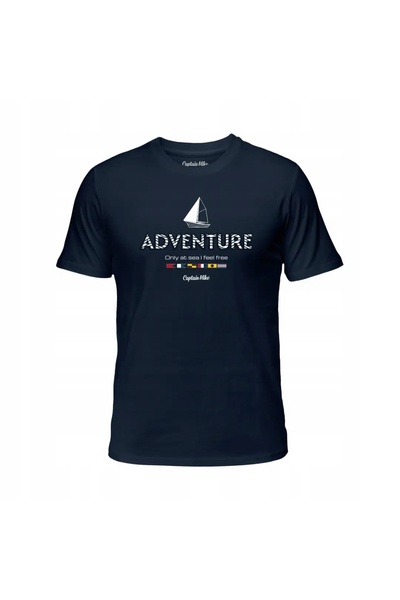NO BRAND Tricou bărbați din bumbac turcesc, cu imprimeu în relief, Captain Mi...