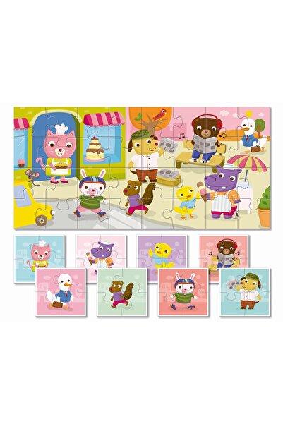 NO BRAND LUDATTICA: Puzzle cu două fețe pentru cei mai mici - LITTLE ANIMALS ...
