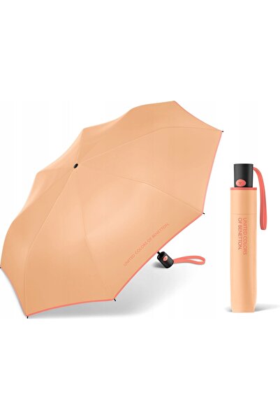 NO BRAND Umbrelă automată Benetton Mini AC Peorgia Peach 56703