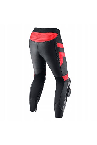 NO BRAND Pantaloni din piele REBELHORN REBEL NEGRU/ROȘU FLO 58