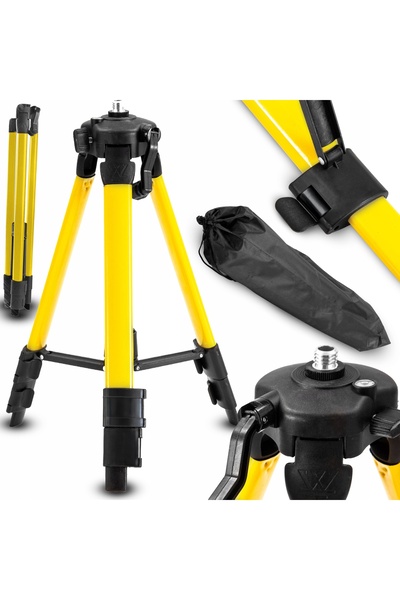 Retoo Suport pentru nivelă laser cu filet de 1/4 inch, trepied 360° + husă