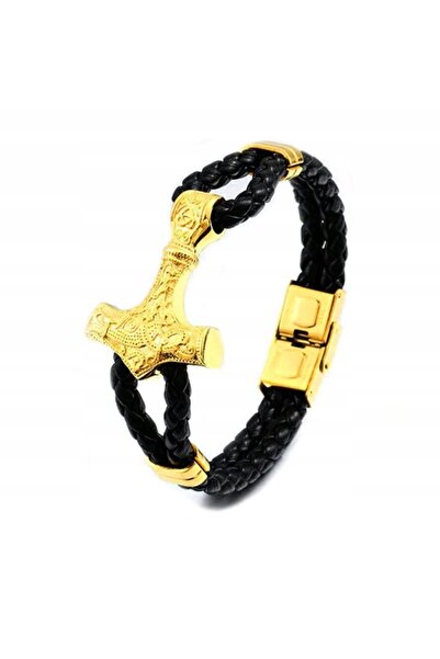 NO BRAND Brățară din piele NORDYCKA Ciocanul lui Thor