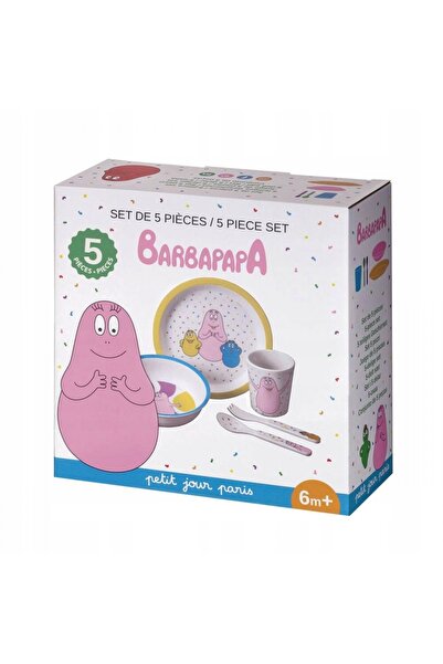 Petit Jour Paris Barbapapa - set de veselă și tacâmuri pentru copii BA701R