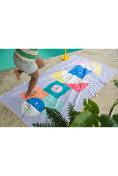 NO BRAND QUUT: prosop de plajă reversibil PlayTowels L (180 x 100 cm) Hopscotch