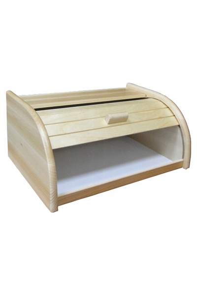 NO BRAND Cutie de pâine din lemn, mare și încăpătoare, cu oblon, 28,5 x 38 x ...