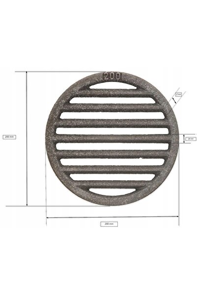 NO BRAND Grătar pentru grătar pe gaz, inserție rotundă de 200 mm pentru șemin...