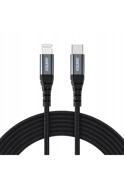 NO BRAND Cablu pentru iPhone MFi USB-C - Lightning 480Mb/s 3A 2m negru