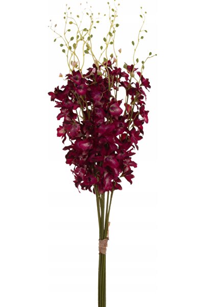 NO BRAND 12 bucăți de orhidee thailandeză de culoare bordo, ramură cu flori a...