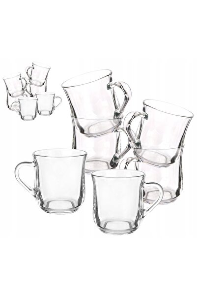NO BRAND Set de pahare de sticlă pentru cafea și ceai, Altom Design, 330 ml, ...