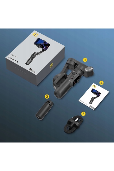 NO BRAND Gimbal portabil cu 3 axe cu trepied pentru telefon electronic SMART ...