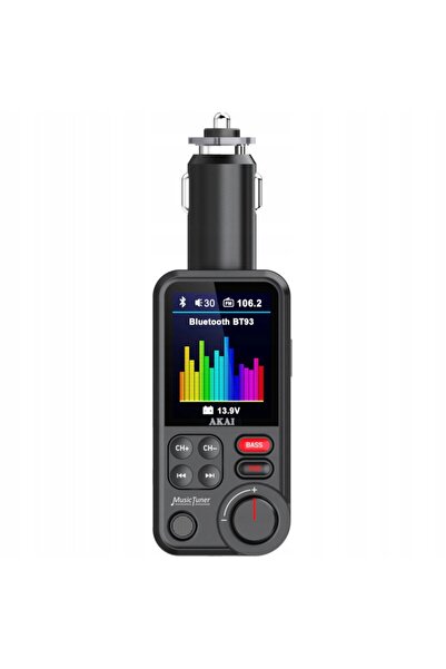 AKAI Transmițător FM auto Bluetooth Încărcător FMT-80BT