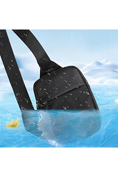 NO BRAND Geantă crossbody pentru bărbați, geantă de piept, neagră, geantă de ...