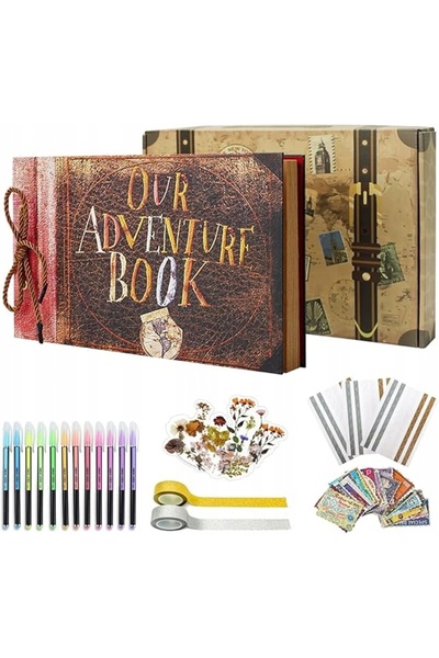 Vintage Album foto DIY pentru scrapbooking, carte de aventuri, album cadou