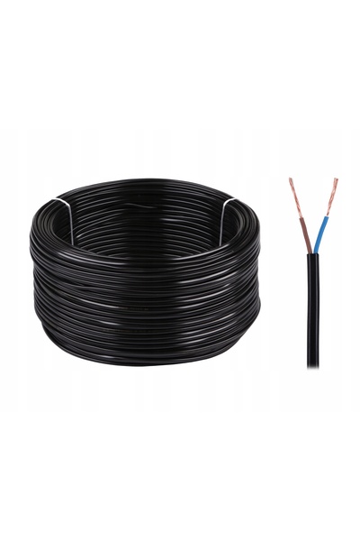 NO BRAND Cablu OMYp 2x 0,75 300/300 V, 2 fire, 2 conductoare, rolă de 100 m (...