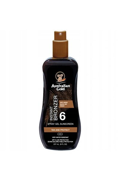 NO BRAND Australian Gold Bronzer Gel Spray SPF6 + Moisture Lock 237ml