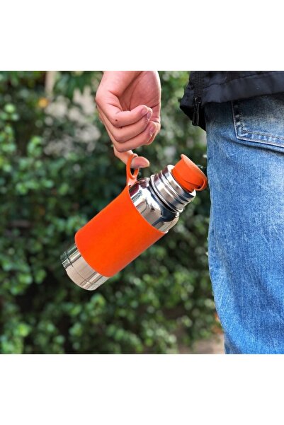 NO BRAND Pura Kiki termos din oțel cu duză sport, 475ml, portocaliu