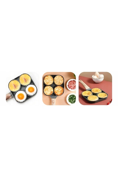 NO BRAND Tigaie pentru clătite cu 4 găuri, din granit, antiaderentă, pentru a...