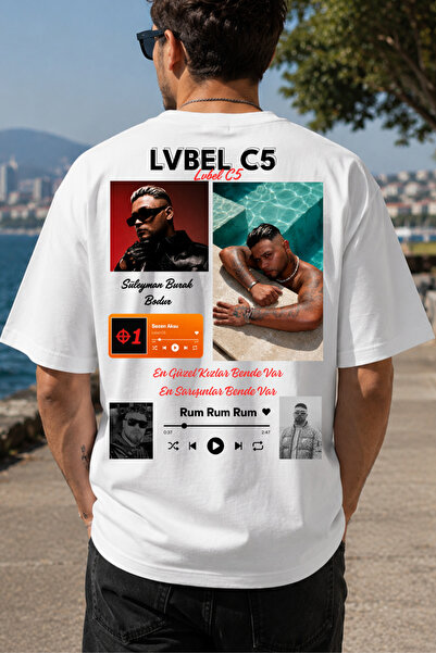 shidumanlar Unisex Bay/ ÖZEL Lvbel C5 Baskılı Pamuklu Penye T-shirt Tshirt Ti...