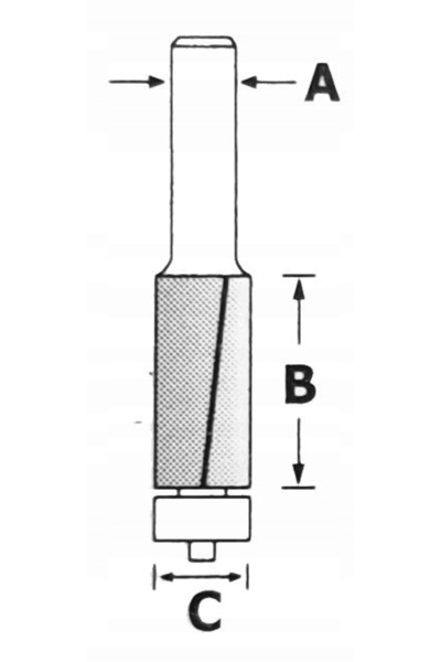 Makita Freză pentru lemn cu rulment 9.5x26x6mm HM/CT