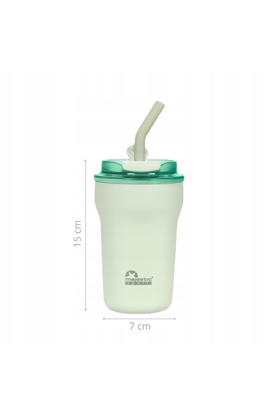 NO BRAND Cană termică, termos mic cu pai și duză, Majestic Sport 420 ml