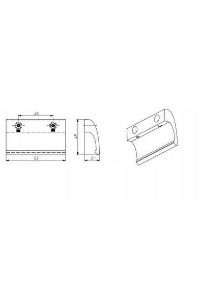 NO BRAND Mâner pentru ușă de palat, aluminiu Deluxe, RAL 8019 Bronz