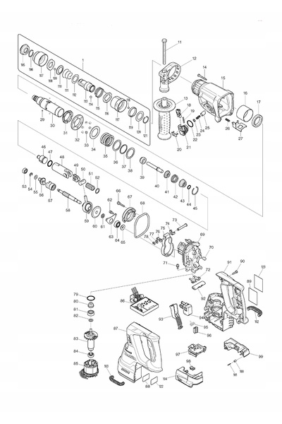 NO BRAND Comutator bormașină MAKITA BHR242 BHR243 DHR242 DHR243 Cod: 650709-0